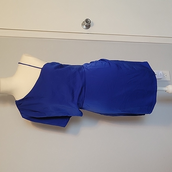 TCEC Blue One-Shoulder Mini Dress, Size M - Picture 3 of 7